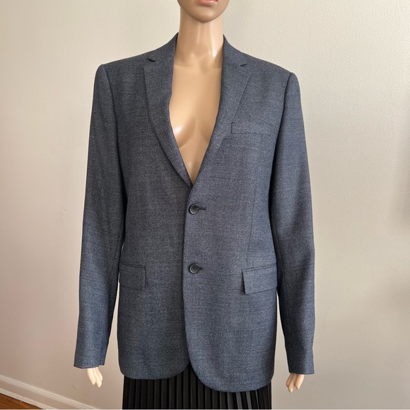 Theory RODOLF CF FELIX Blue Navy Wool Blend Jacket Men’s Size 38